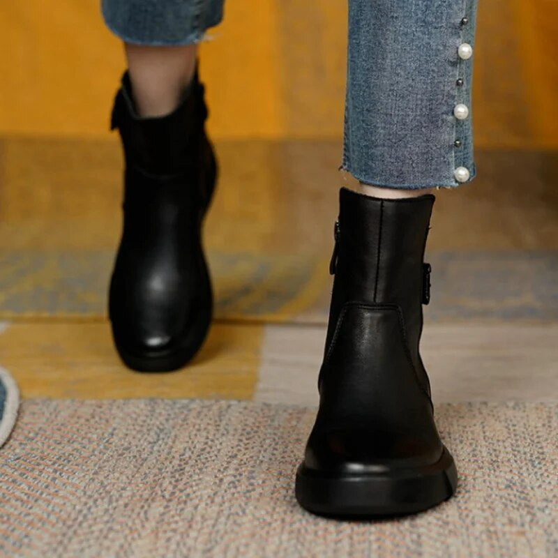 Ankle Boots for Women, Side Buckle | Comfort Fit 4