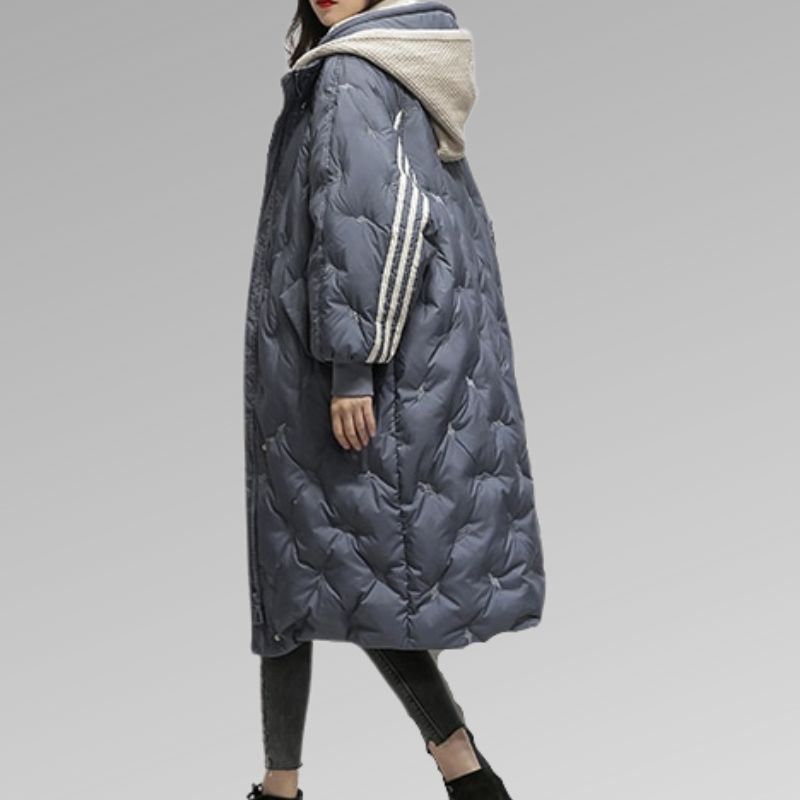 Puffer Jacket for Women Slim Fit Long Silhouette | Winter | Blue1