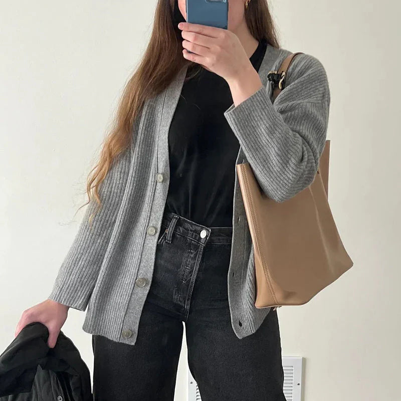 Women’s Cardigan Sweater - Cozy, Button-Down Knit for Fall & Winter Layering