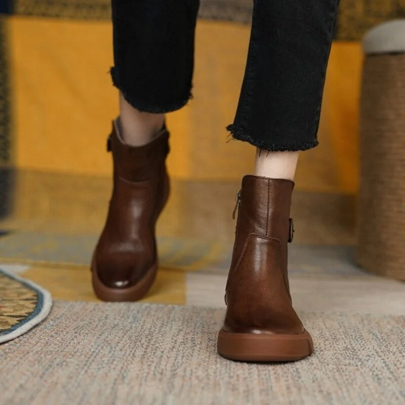 Ankle Boots for Women, Side Buckle | Comfort Fit 1