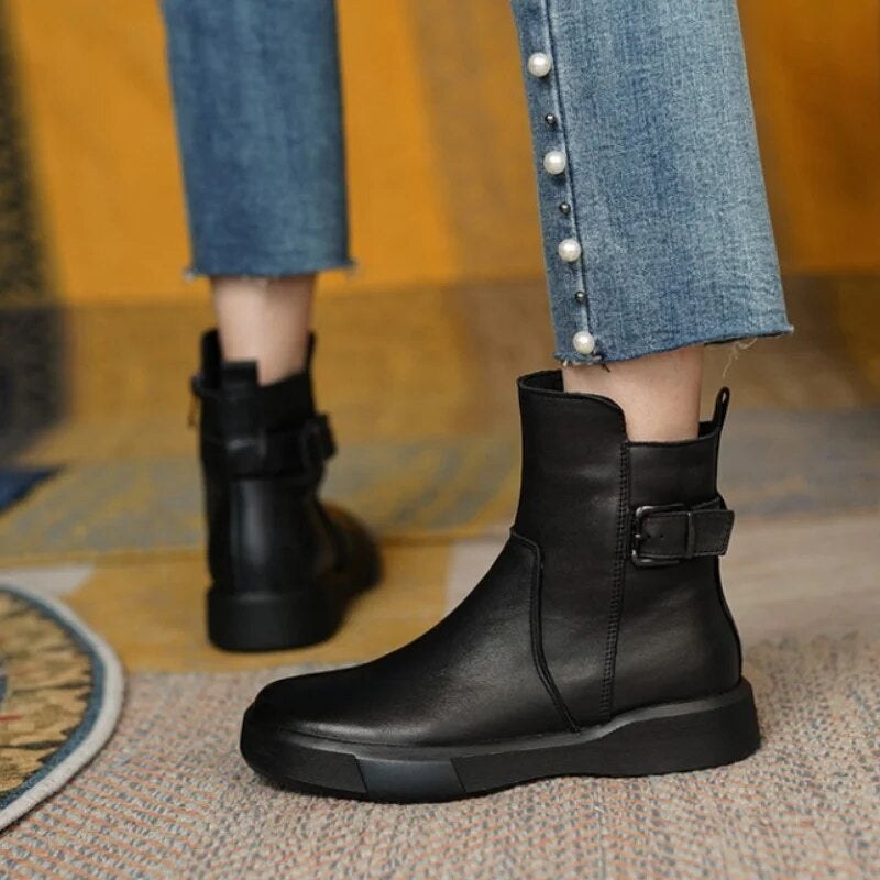 Ankle Boots for Women, Side Buckle | Comfort Fit 3