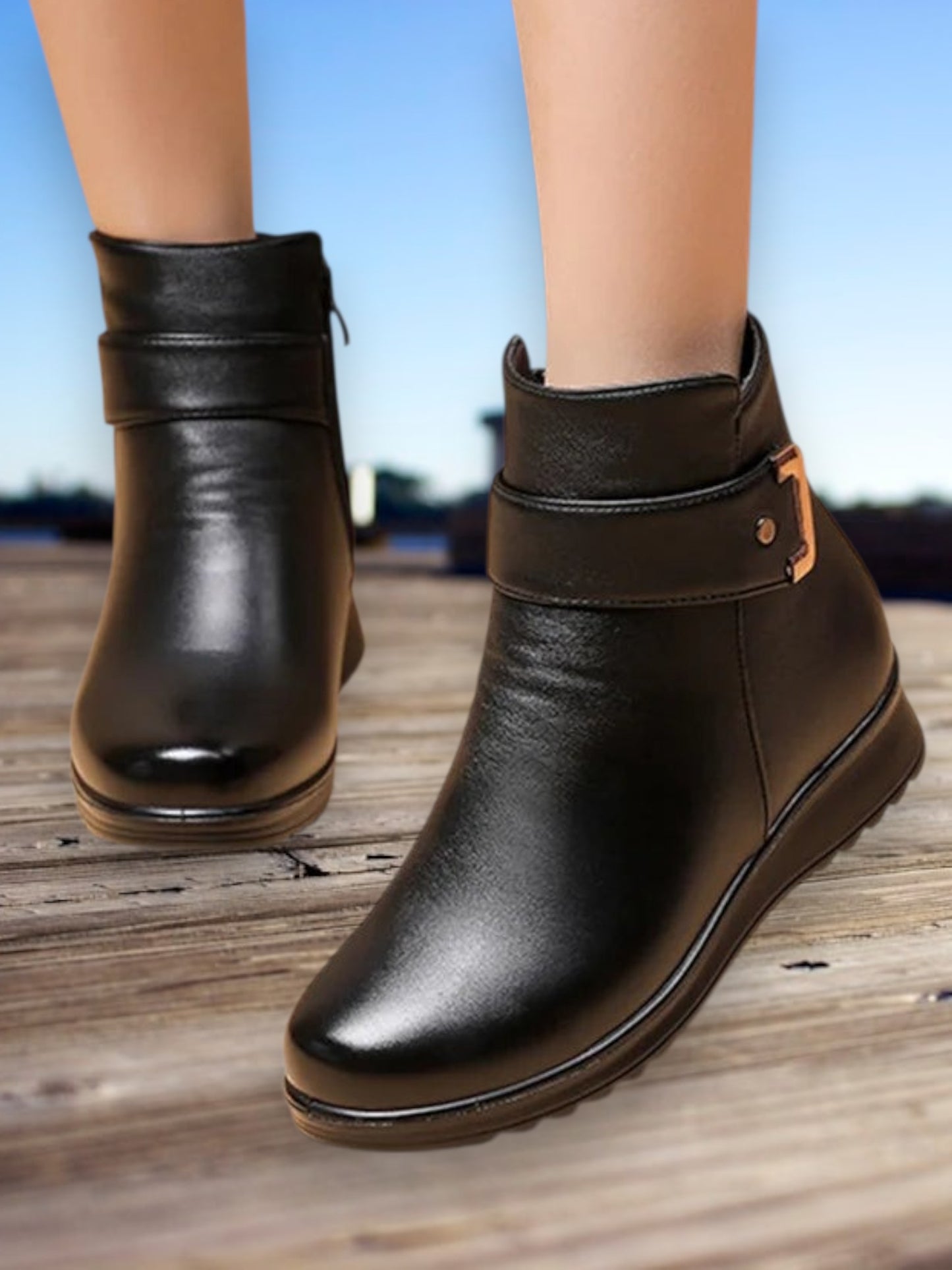 Clara | Stylish Orthopedic Boots for Women with Ergonomic Support and Non-Slip Sole | Black 3
