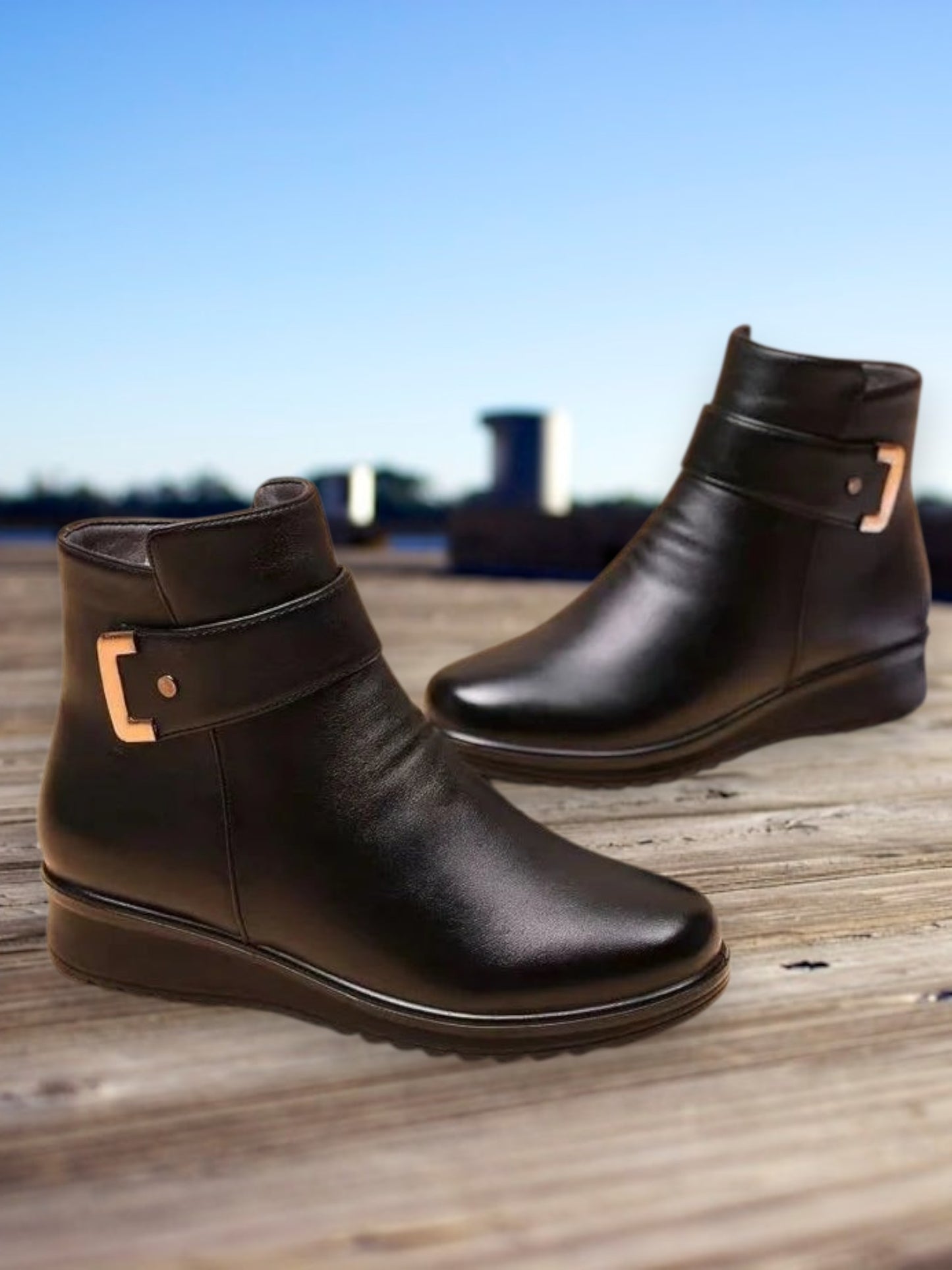 Clara | Stylish Orthopedic Boots for Women with Ergonomic Support and Non-Slip Sole | Black 4