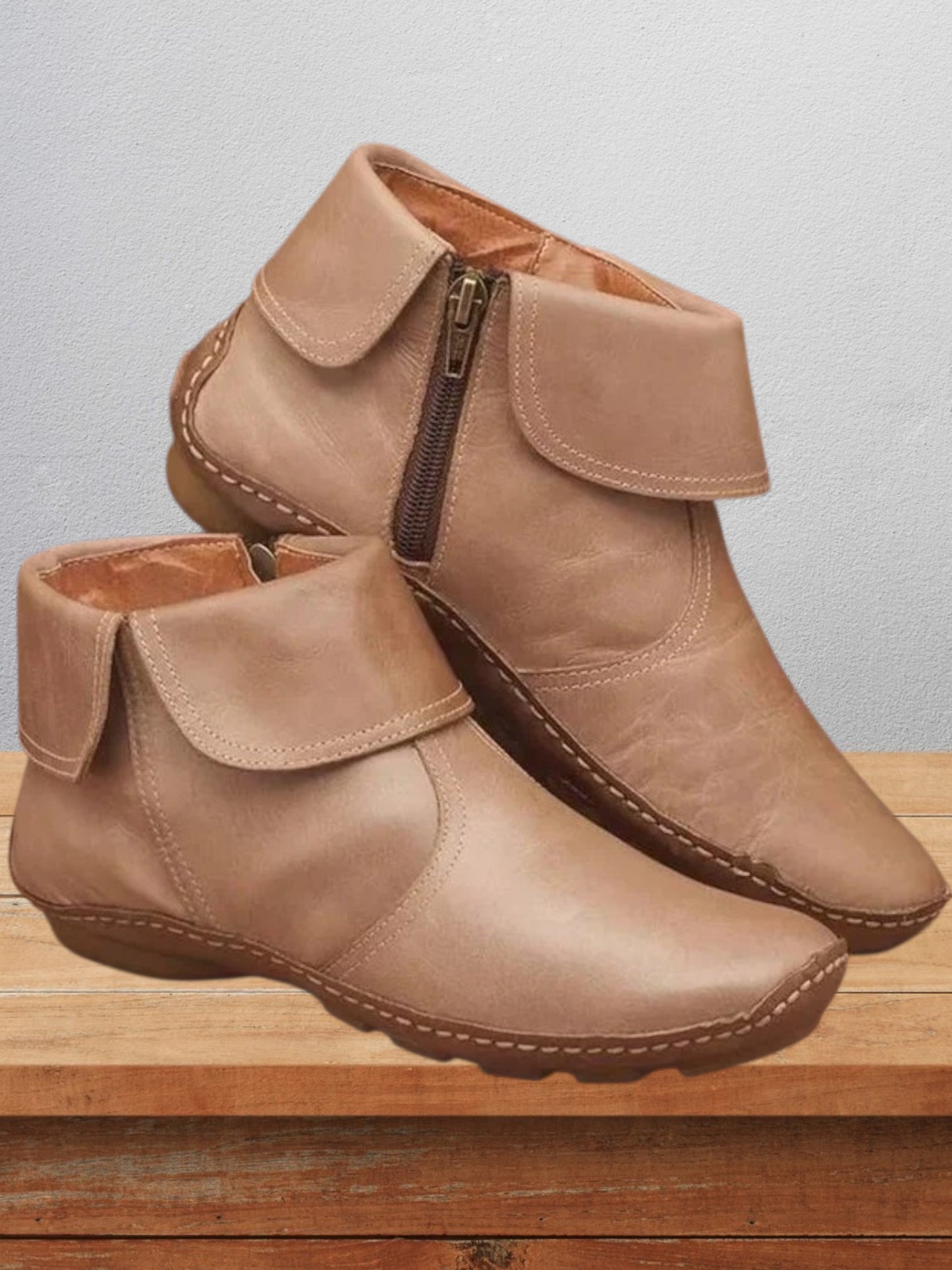 Fallon | Women's Orthopedic Waterproof Boots with 3-Arch Support for Comfort and Style | Khaki