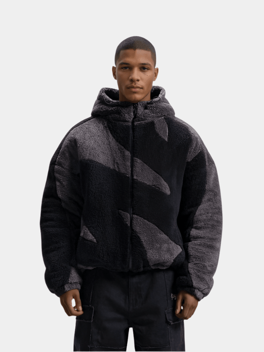 Fleece Jacket for Men | Urban Minimalist Design | Winter | Black