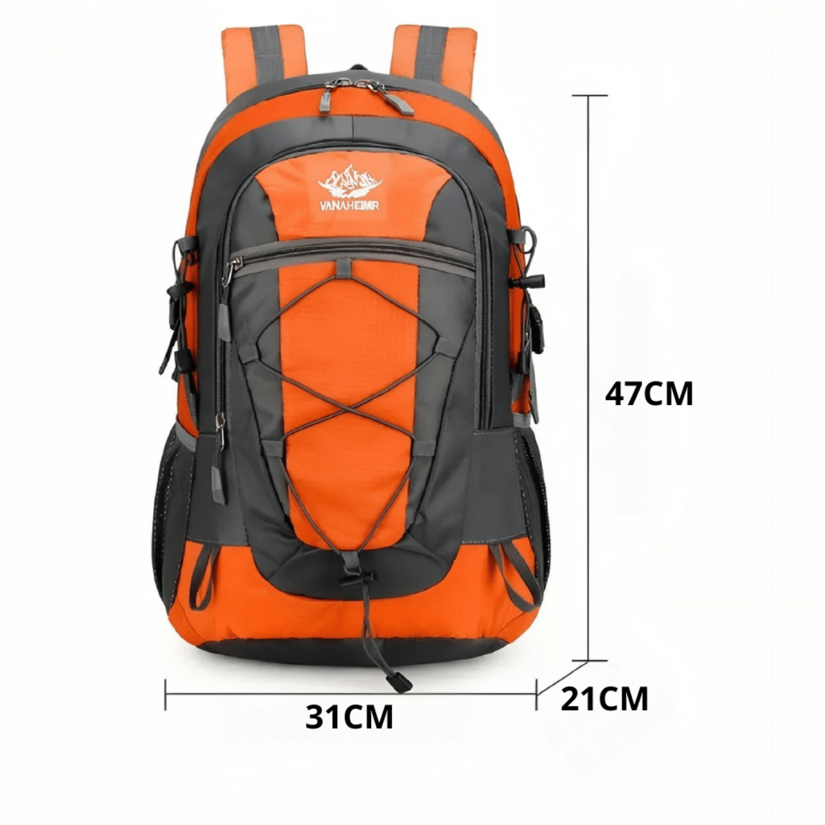 Hiking Backpack for Men & Women | Water-Resistant Design | Orange2
