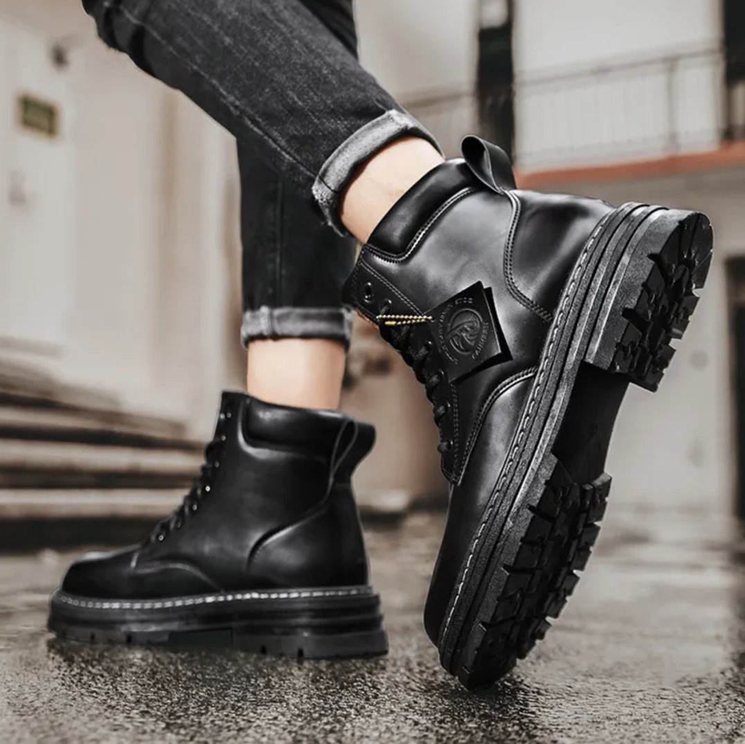 Lace-Up Boots For Men | Water-Repellent, Comfortable | Black1
