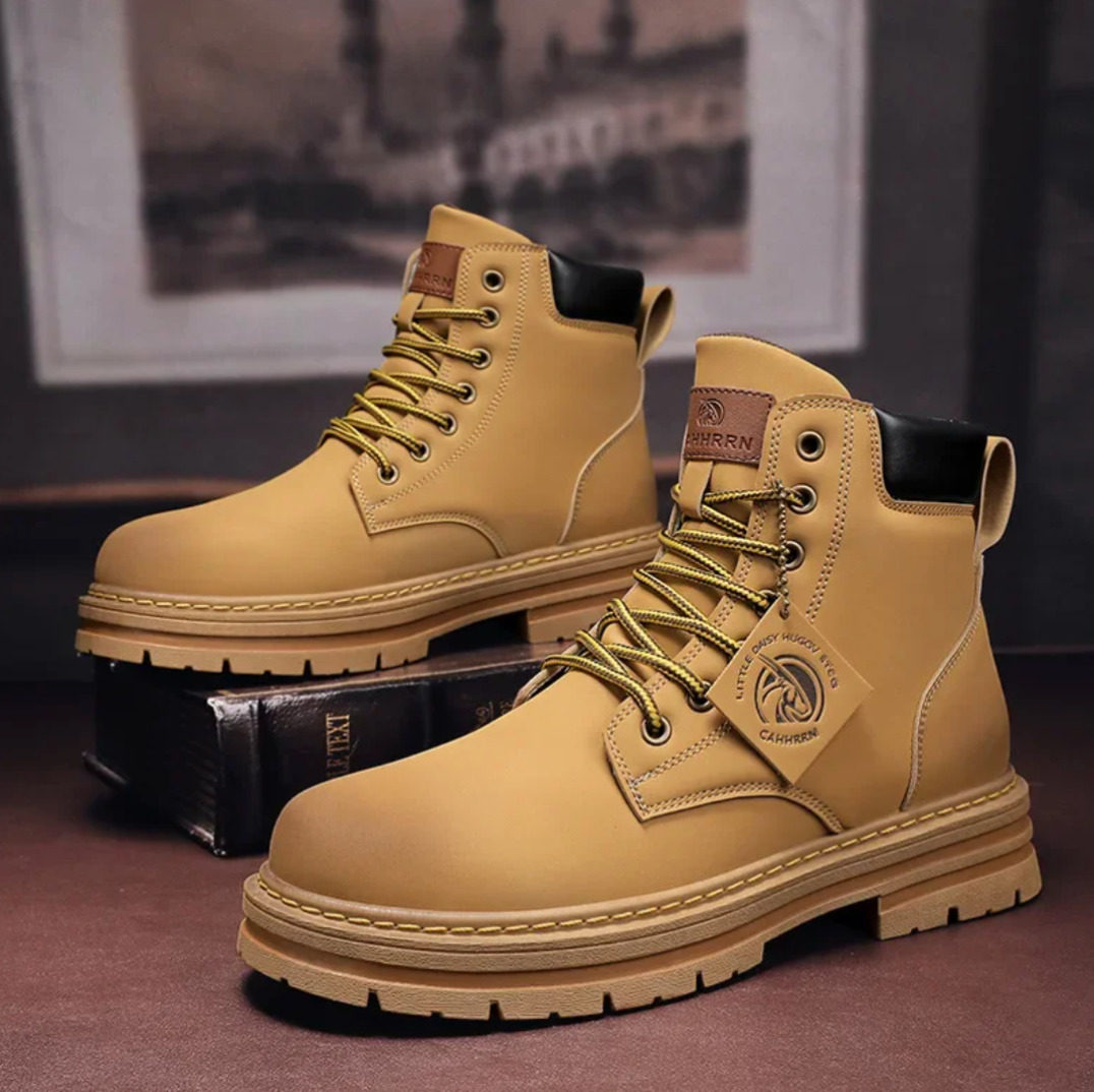 Lace-Up Boots For Men | Water-Repellent, Comfortable | Brown