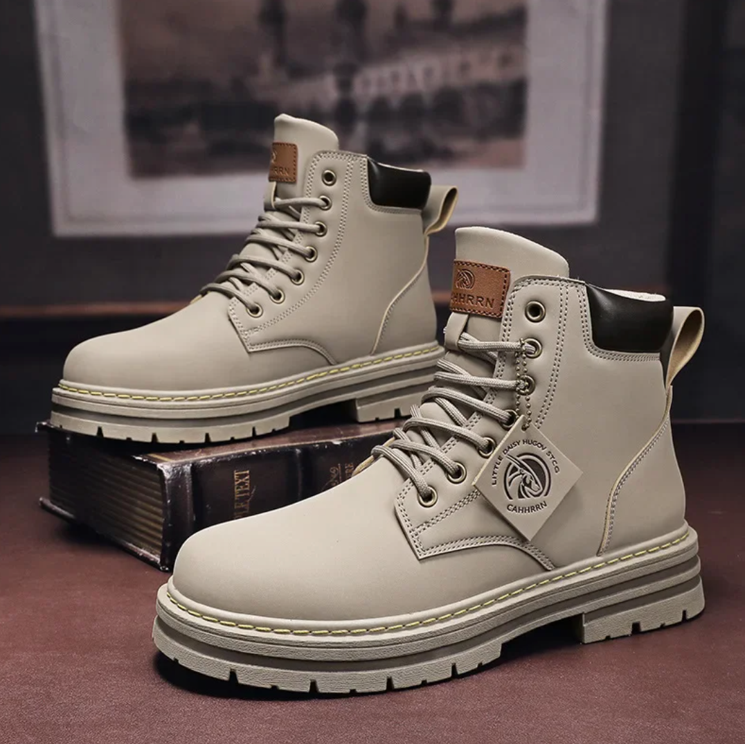 Lace-Up Boots For Men | Water-Repellent, Comfortable | Gray