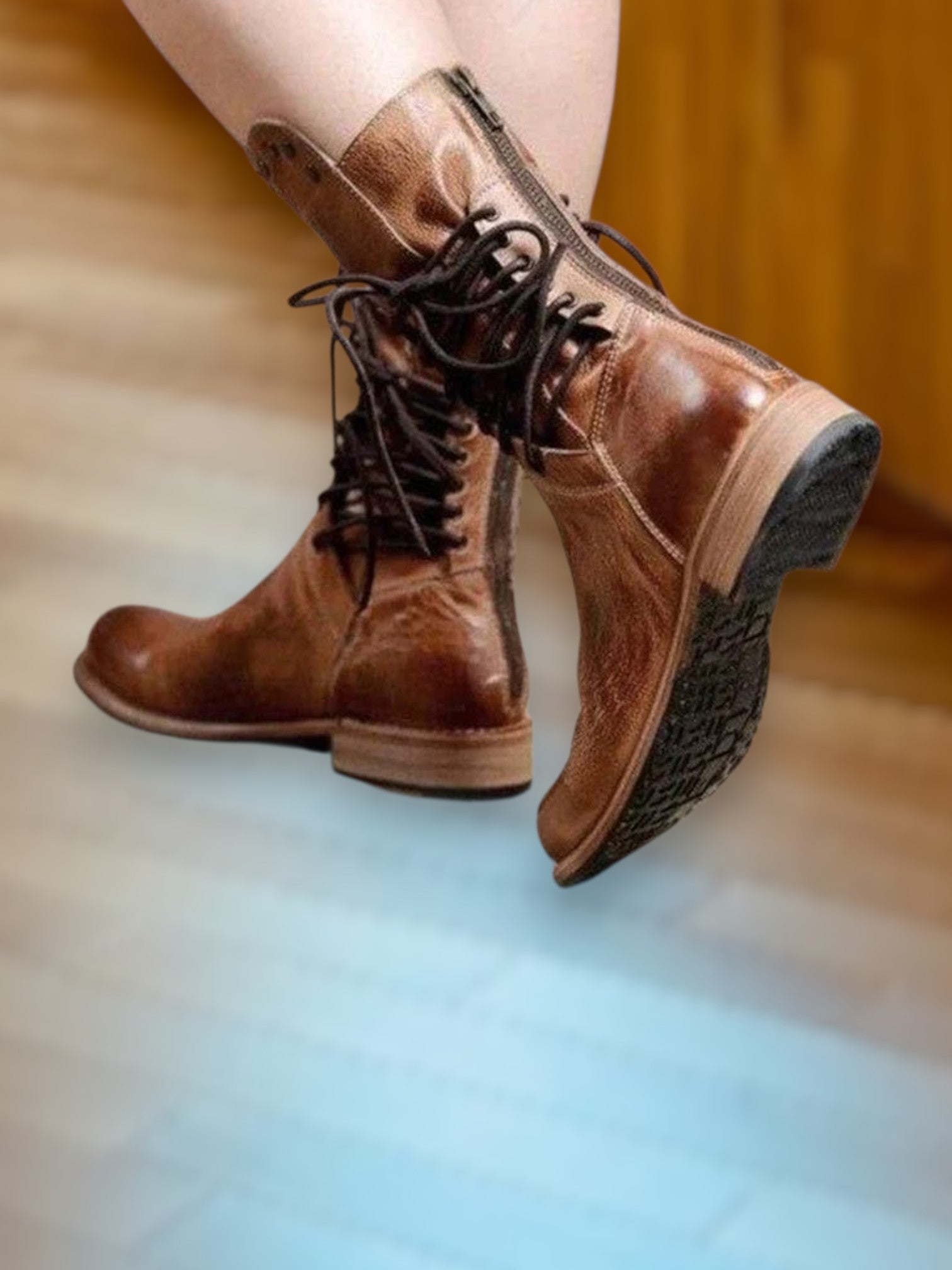 Lacey | Women's Leather Lace-Up Ankle Boots for All-Day Comfort | Brown 4