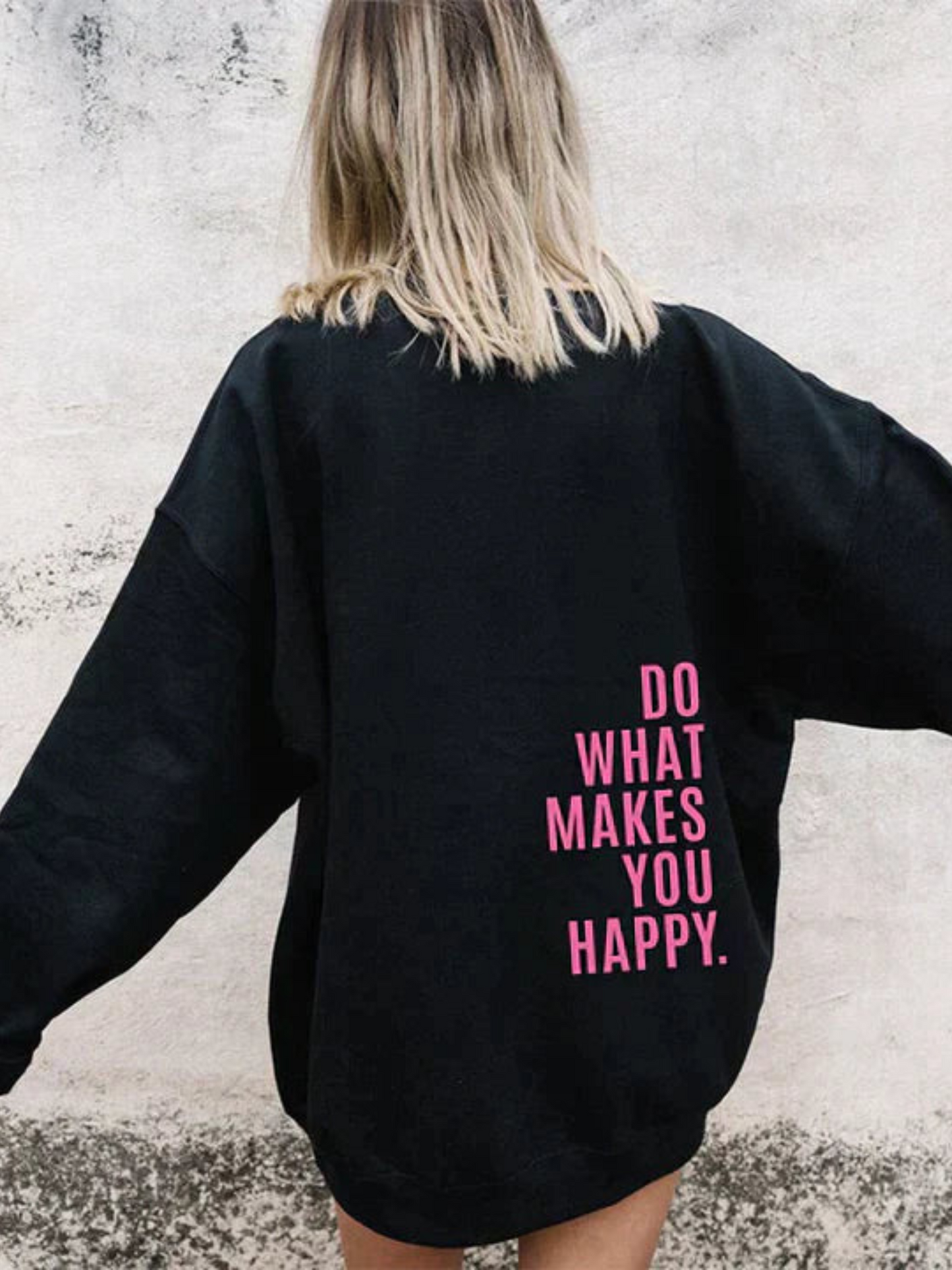 Letter Print Hoodie for Women  | Comfortable | Black