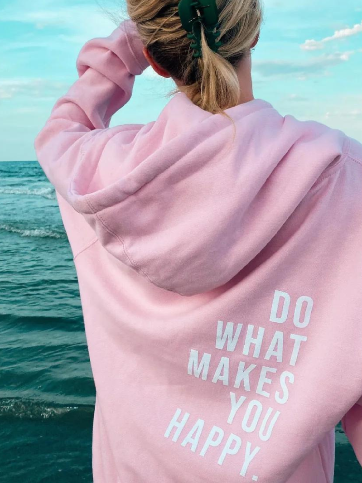Letter Print Hoodie for Women  | Comfortable |Light Pink