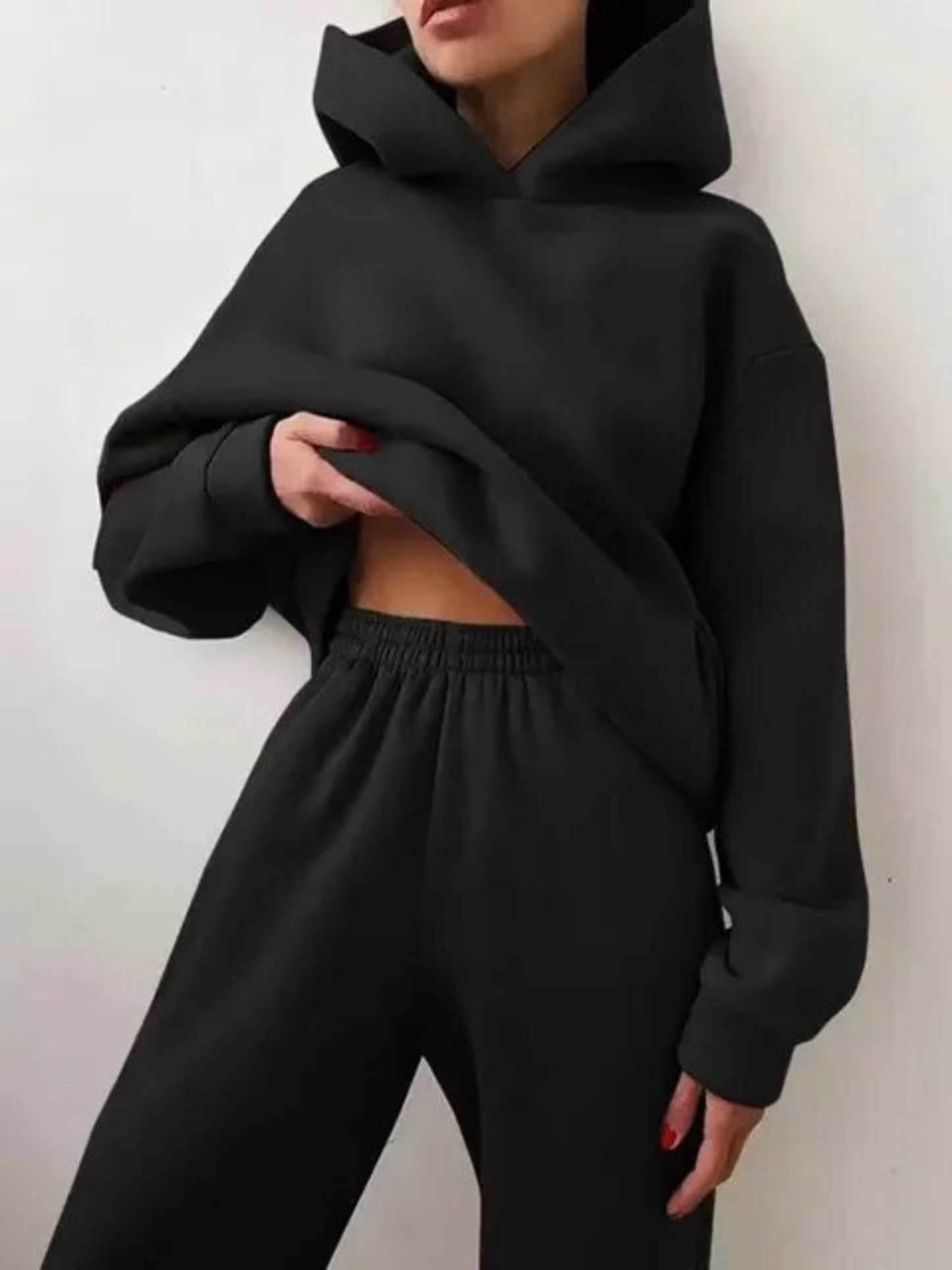 Loungewear Set | Cozy Hoodie & Jogging Pants | Black