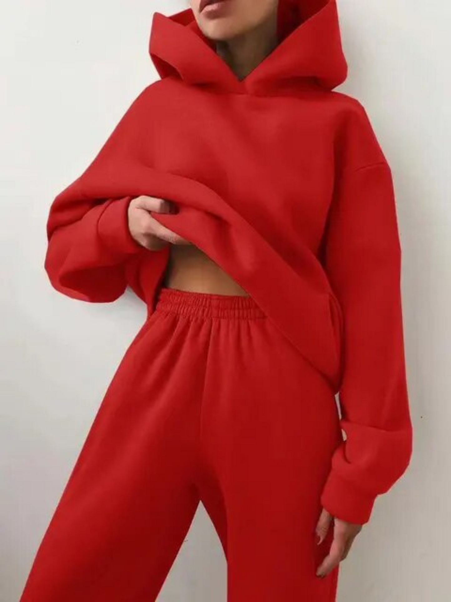 Loungewear Set | Cozy Hoodie & Jogging Pants | Red