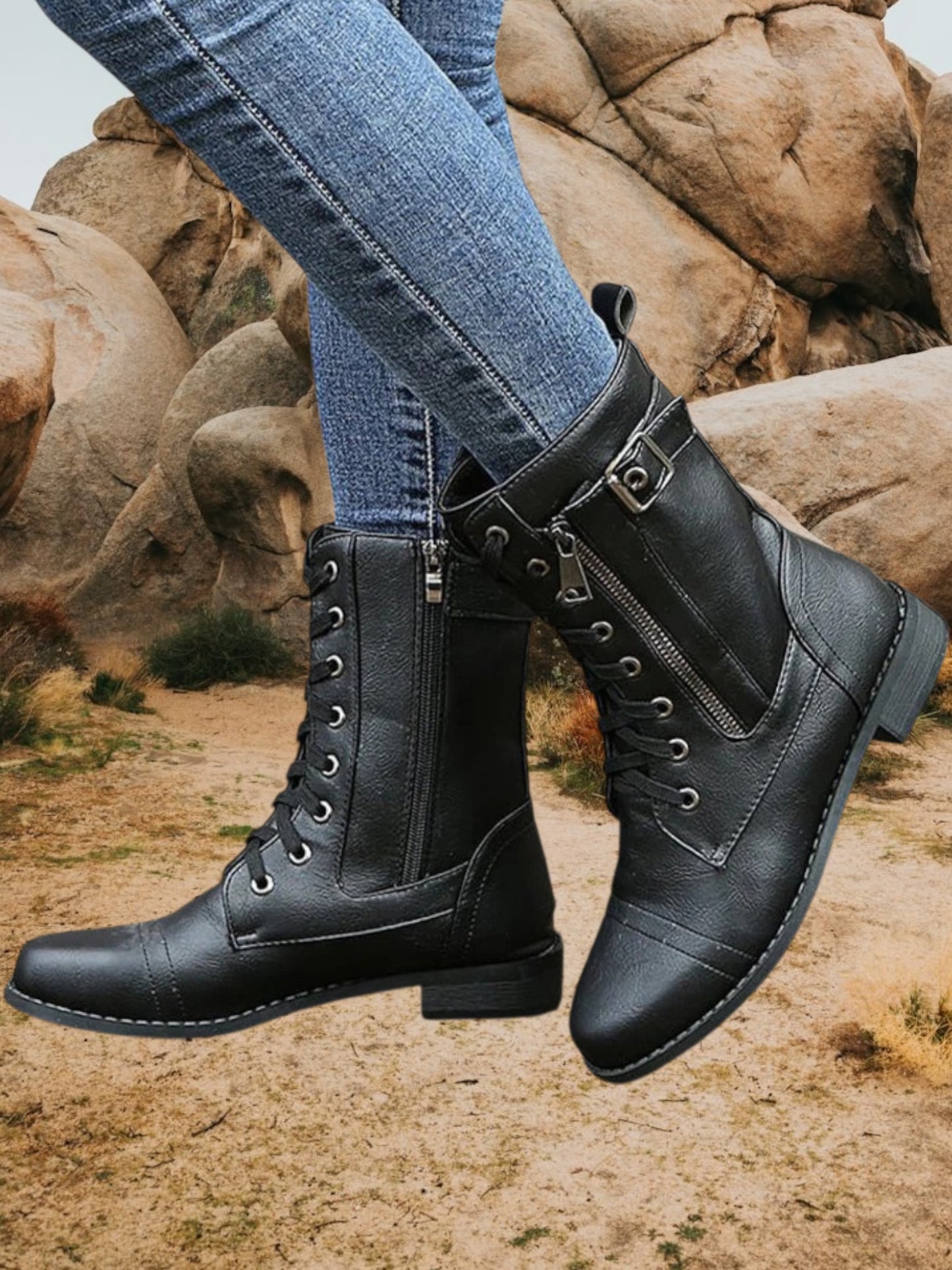 Marguerite | Women's Waterproof Orthopedic Boots with Anti-Slip Soles for All-Day Comfort | Black
