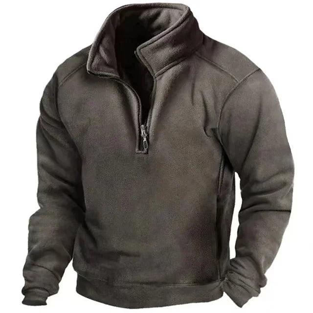 Men's Half Zip Sweater | High Collar, Windproof | Winter 3