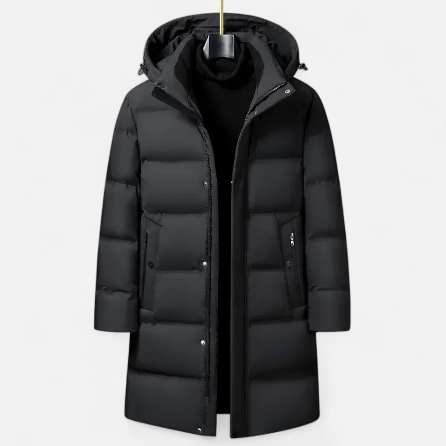Men's Winter Parka Jacket | Hooded Insulated | Winter | Black