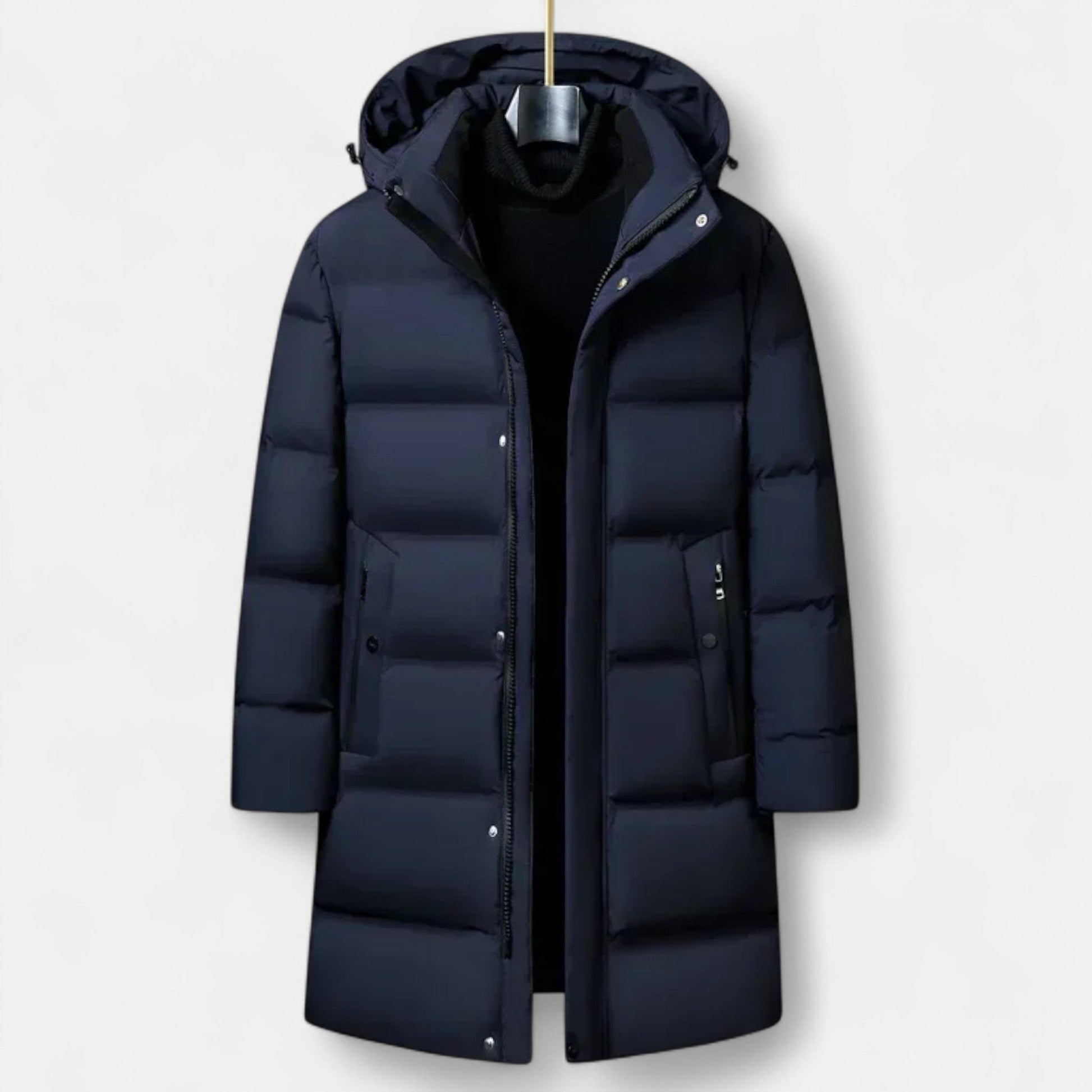Men's Winter Parka Jacket | Hooded Insulated | Winter | Navy