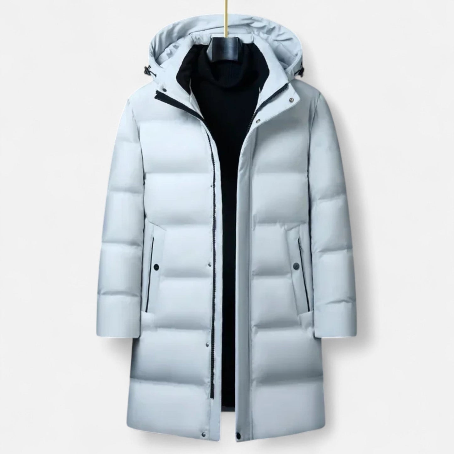 Men's Winter Parka Jacket | Hooded Insulated | Winter | White