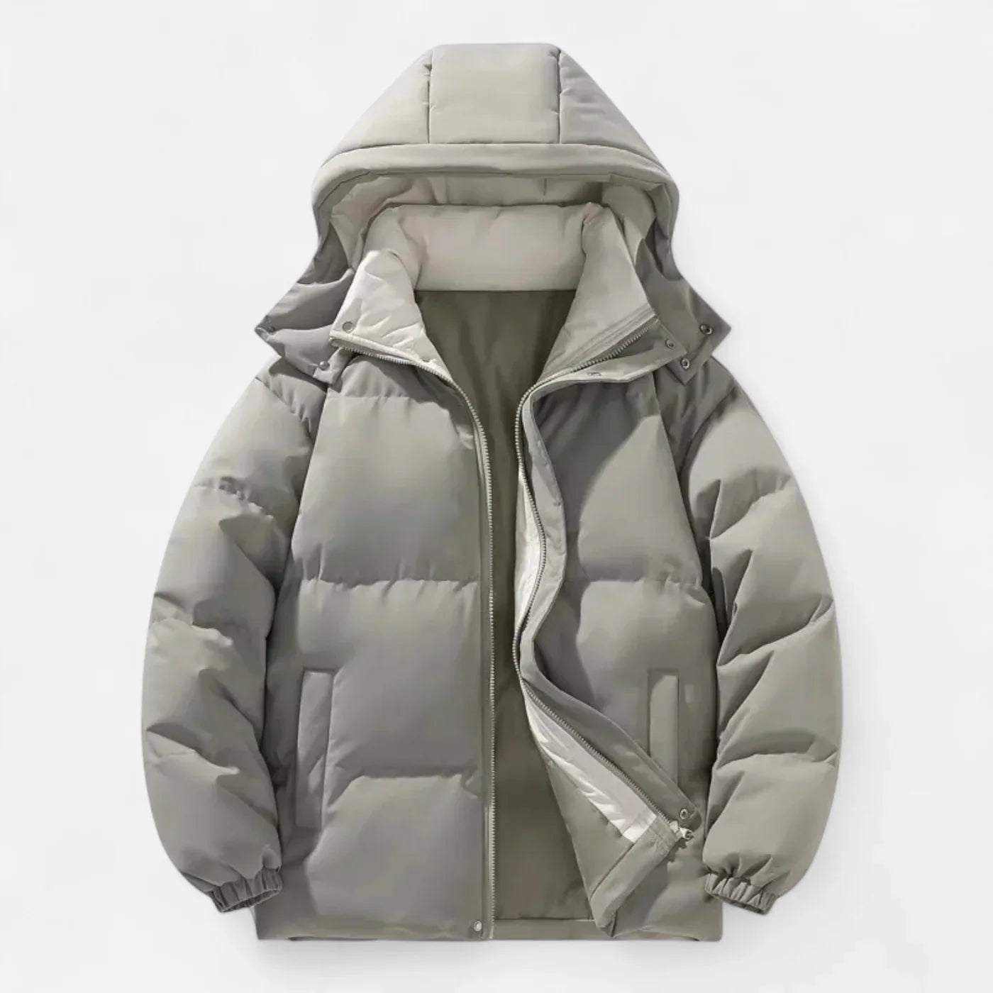 Men's down jacket, Hooded, Oversized | Winter | Gray