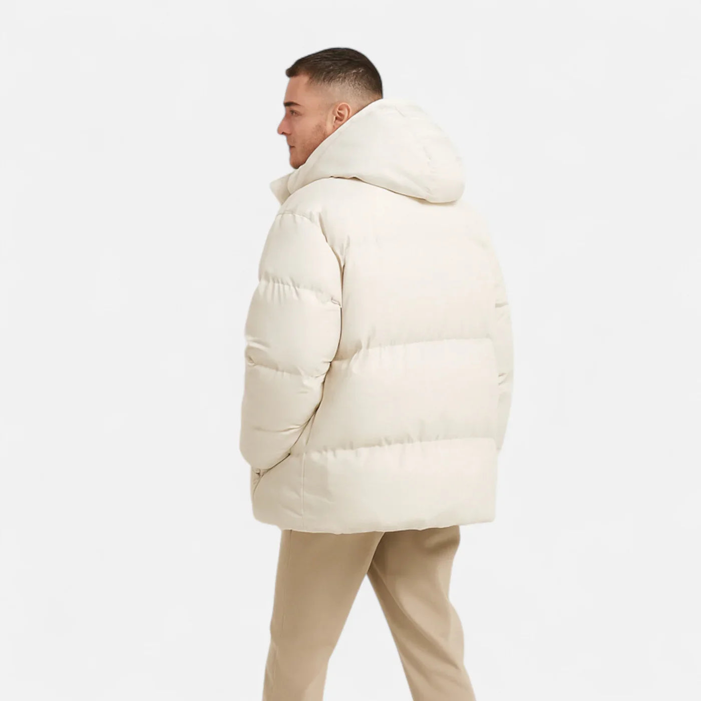 Men's down jacket, Hooded, Oversized | Winter | White2