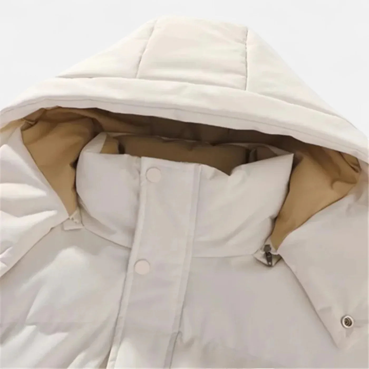 Men's down jacket, Hooded, Oversized | Winter | White3