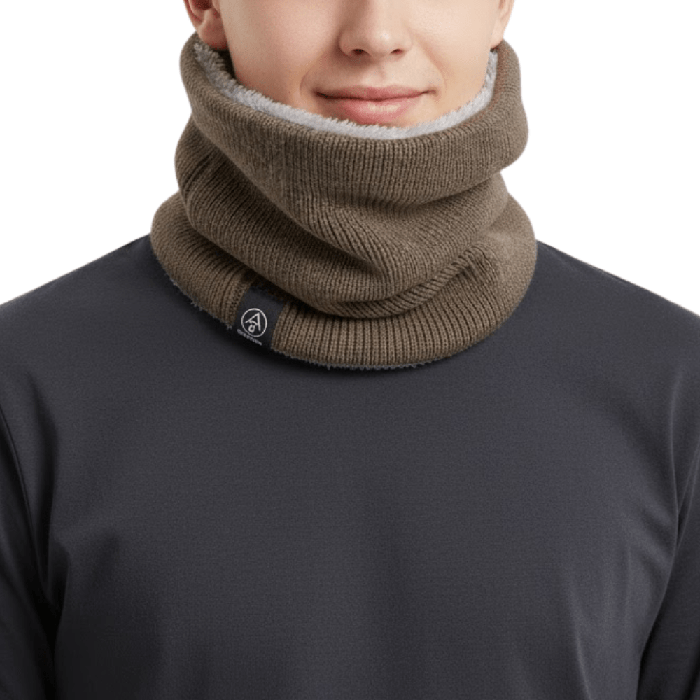 Neck Warmer for Men & Women | Thermal Stretchable Design | Brown