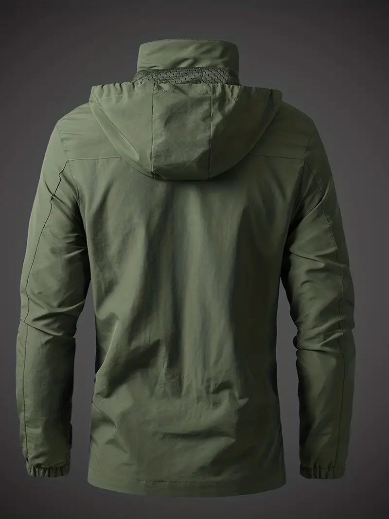 Outdoor Jacket for Men | Water-Resistant, Windproof | Green1