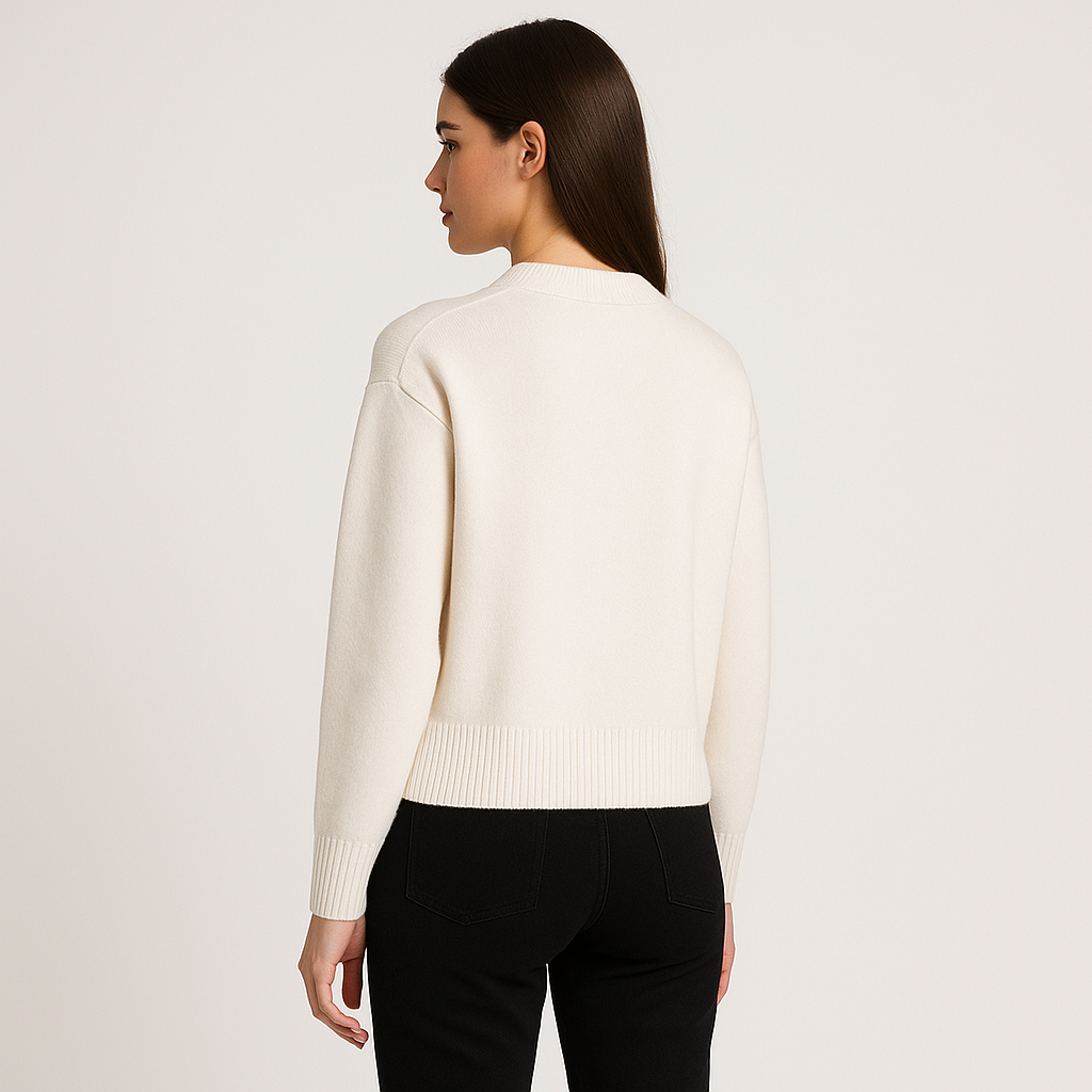 Oversized Sweater For Women | Ace of Hearts Design | White2