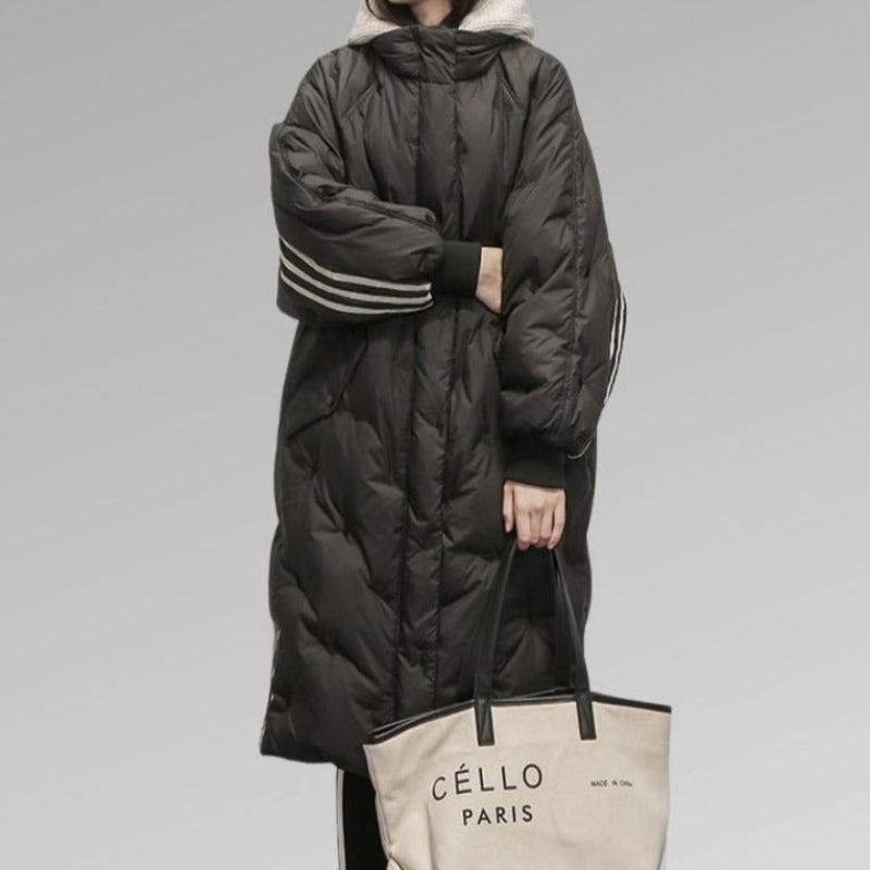 Puffer Jacket for Women Slim Fit Long Silhouette | Winter | Black