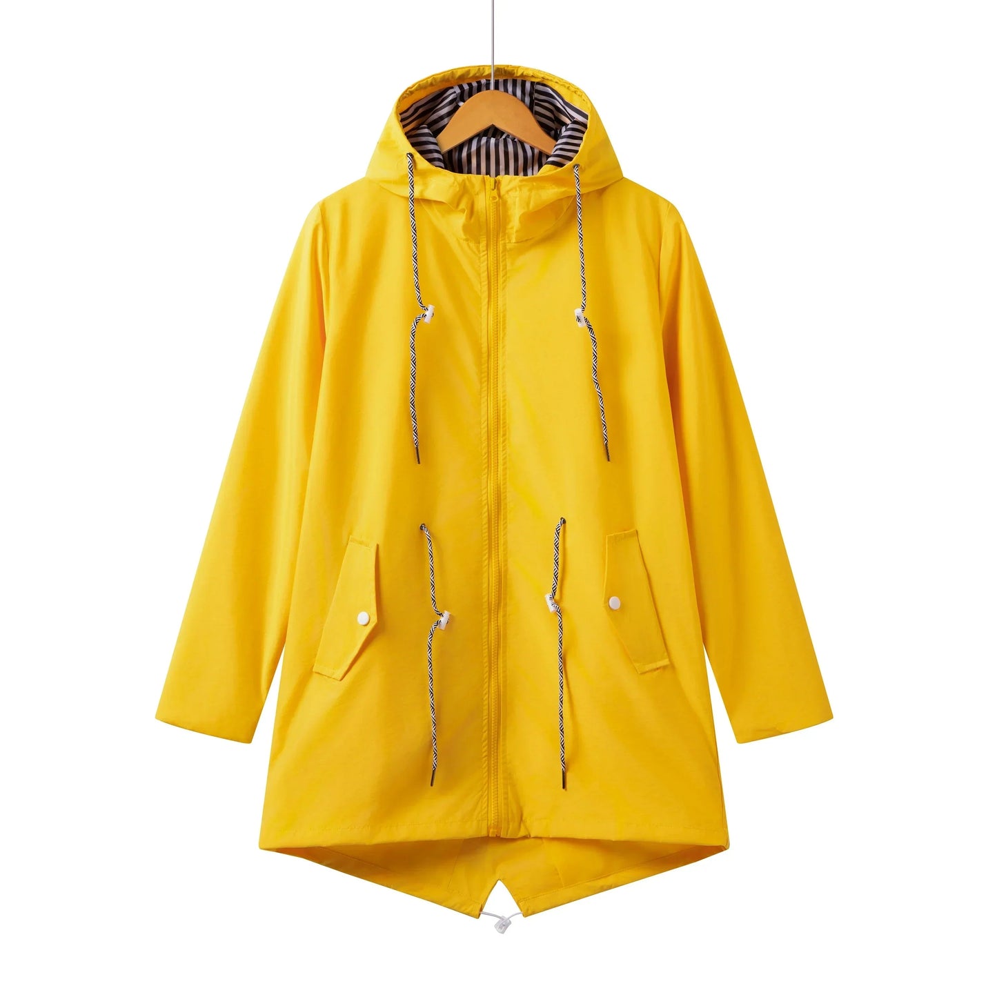 Rain Jacket for Women Waterproof Hooded | Regular Fit | Yellow
