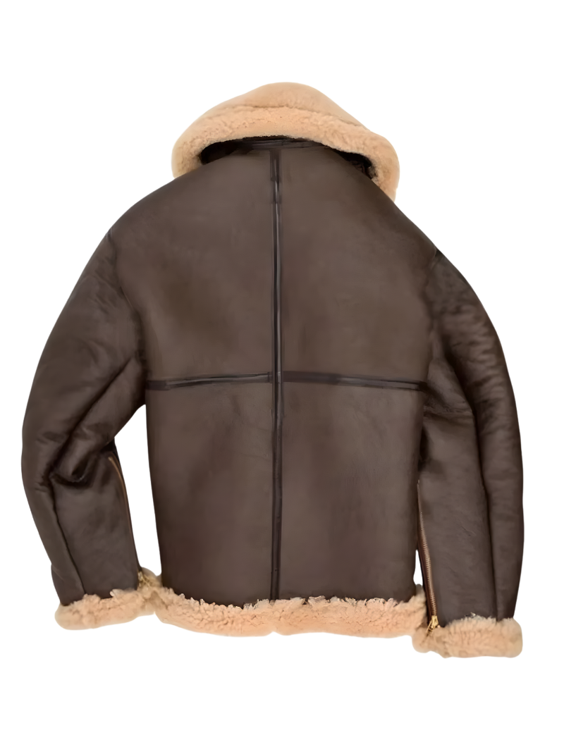 Sheepskin Pilot Jacket for Men | Iconic RAF Design | Winter | Brown2