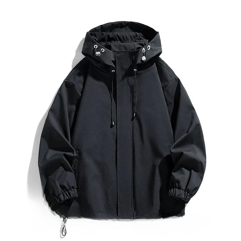 Ski Jacket for Men Oversized Hooded | Winter Feature | Black