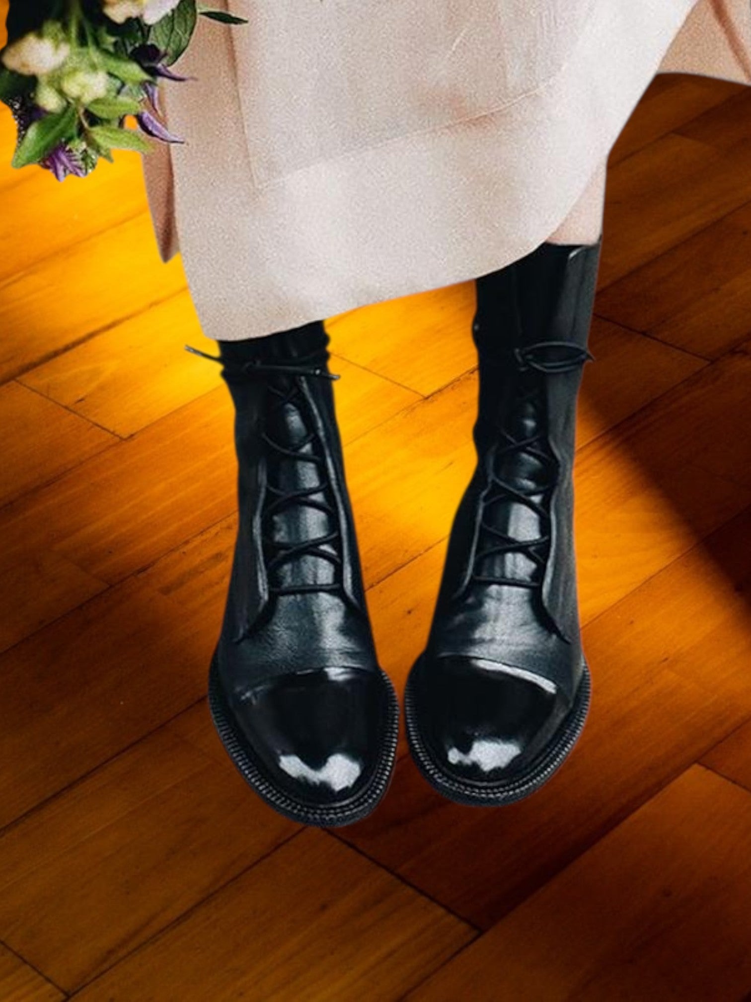 Sofia | Knee High Heeled Boots in Premium PU Leather with Orthopedic Insole | Black 4