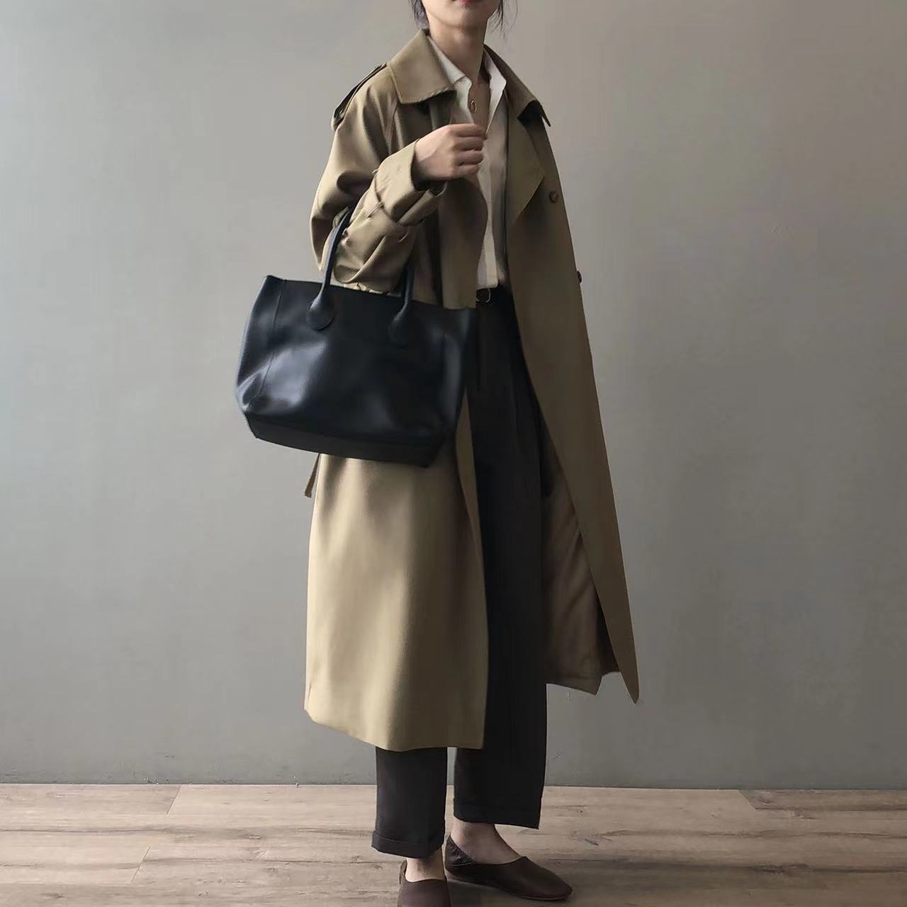 Trench Coat for Men & Women | Water-Resistant, Classic Collar | Long Cut 4