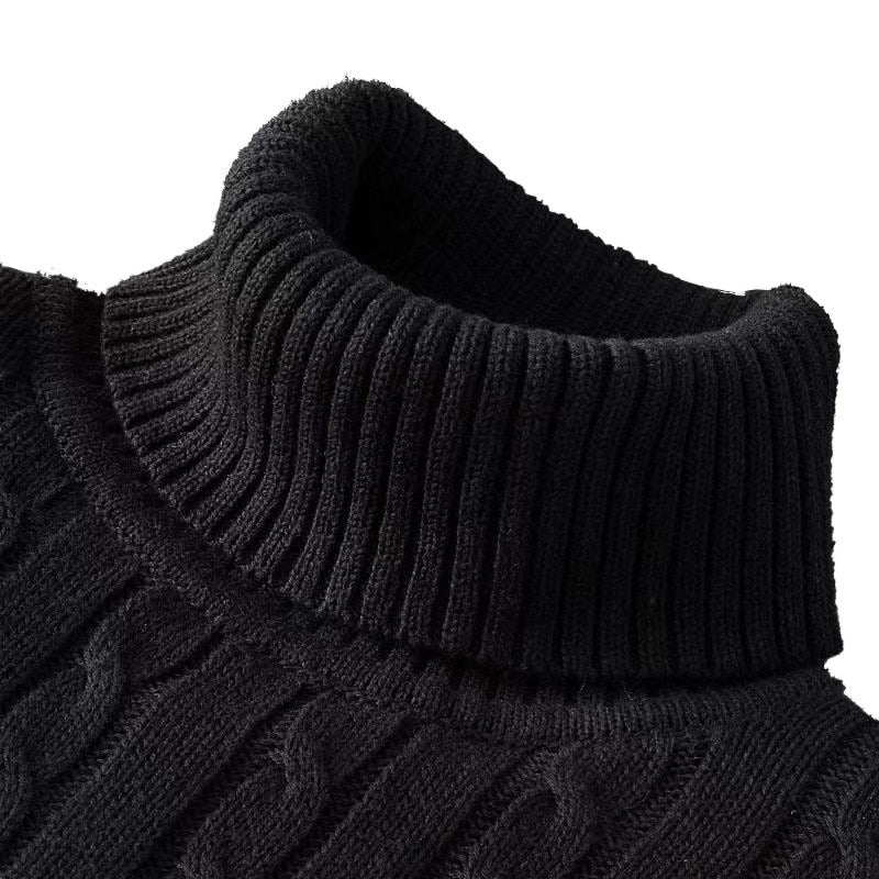 Turtleneck Sweater For Men, Fitted, Thermal Insulation | Black1