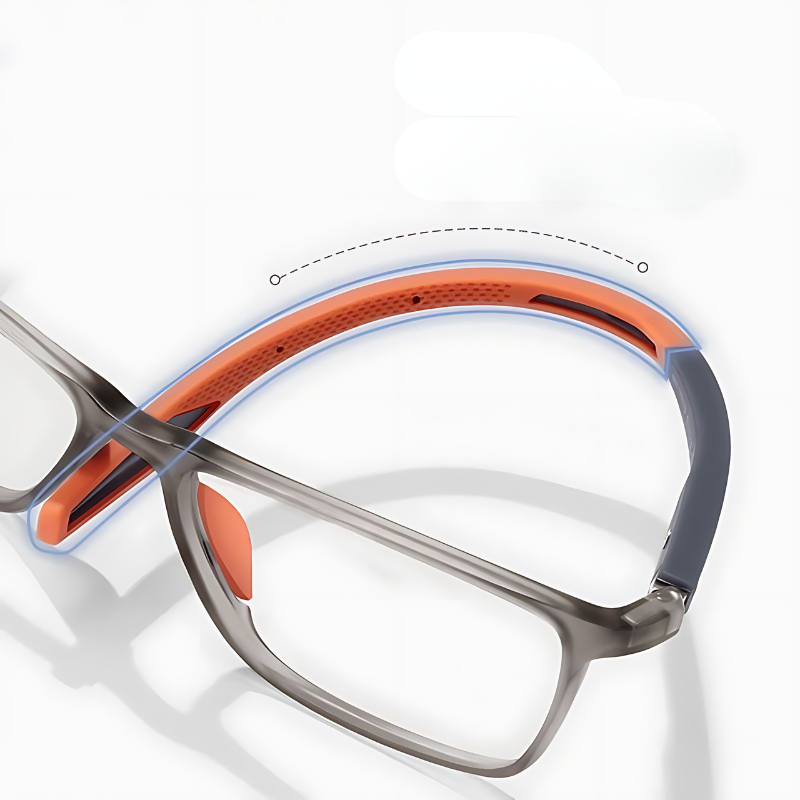 Ultra-light multifocal reading glasses for women and men - high-quality polycarbonate - for near and far - wall clock 8