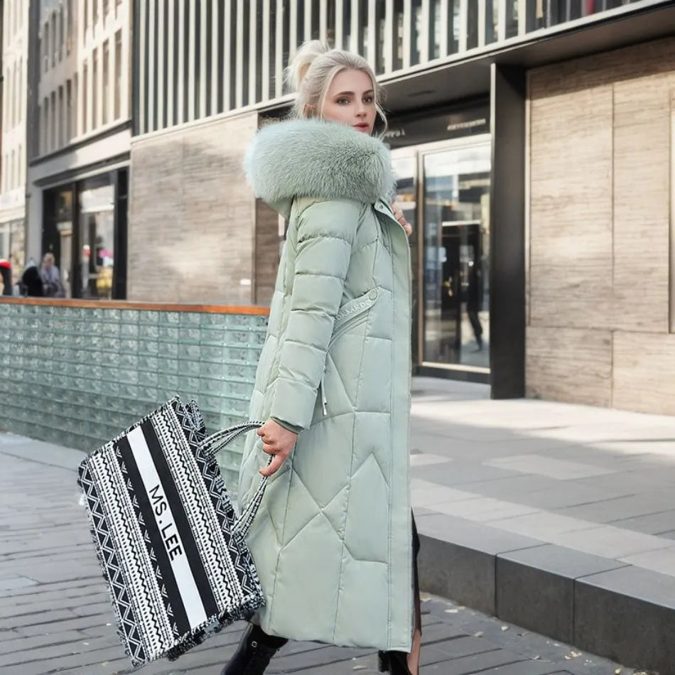 Water-Resistant Winter Coats for Women | Extended Length | Green