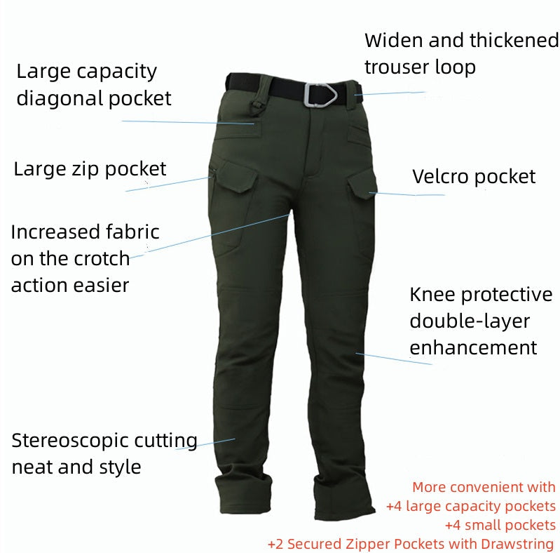 Waterproof softshell winter trousers for men 3