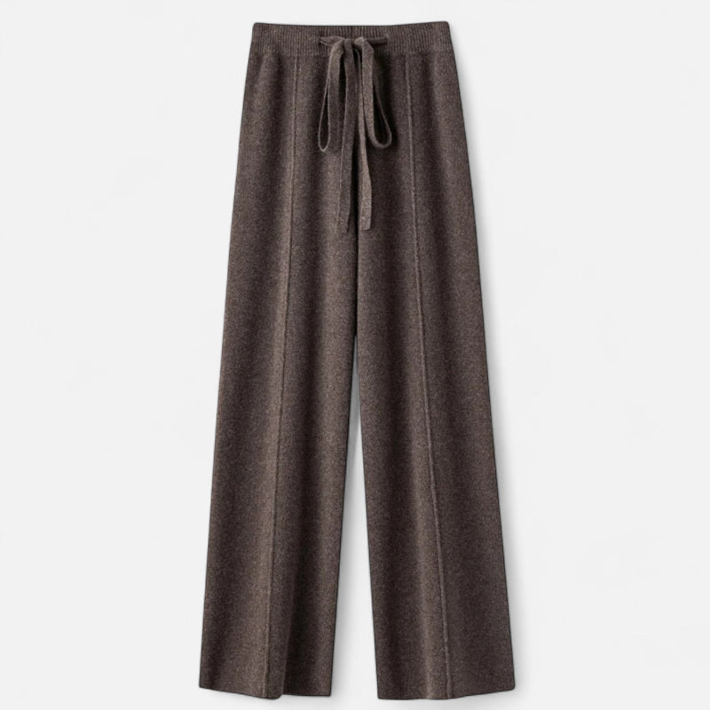 Wide Leg knitted pants for women | Autumn-Winter Essential | Coffee
