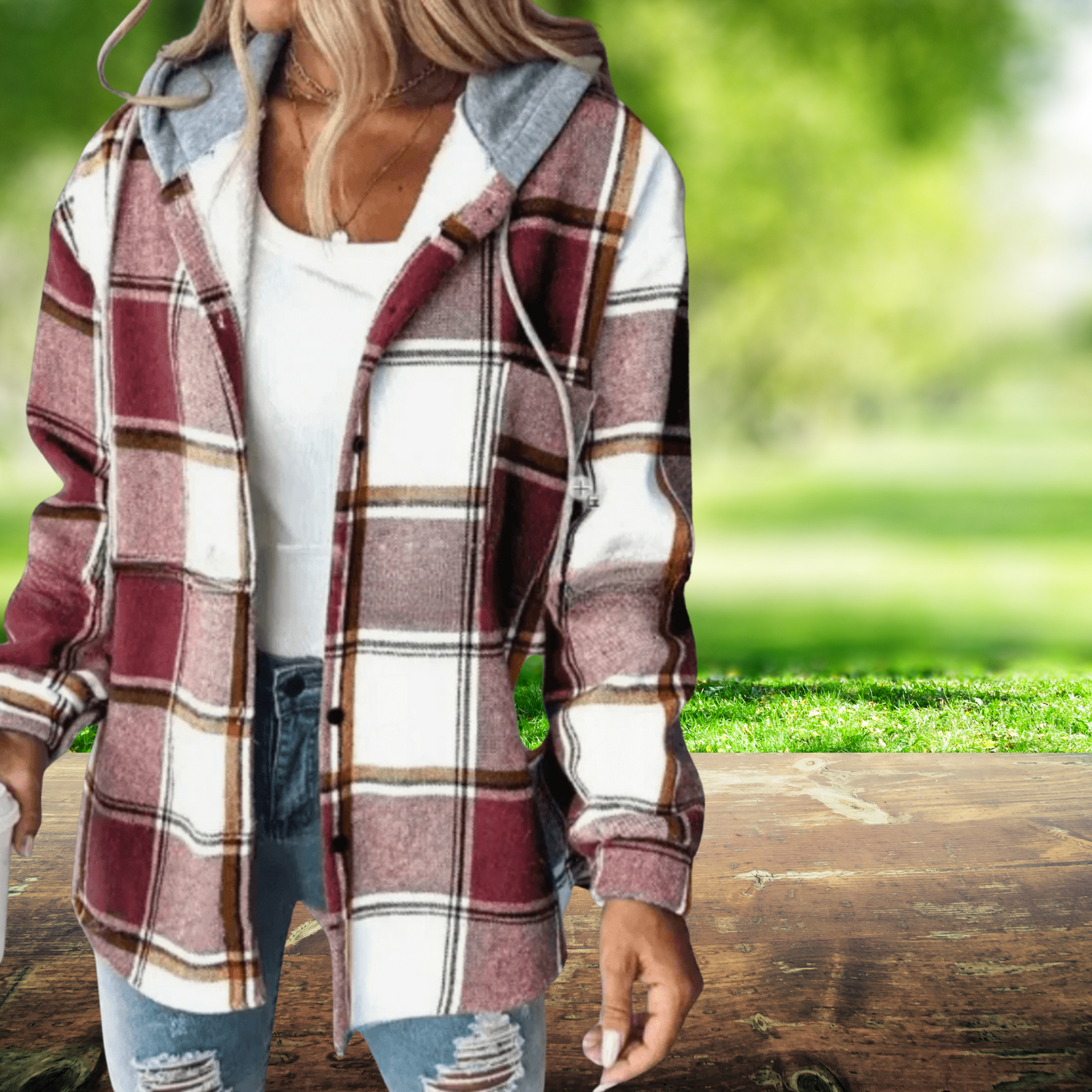 Windproof Women's Jacket in High-Quality Polyester with Long Sleeves | Brickred