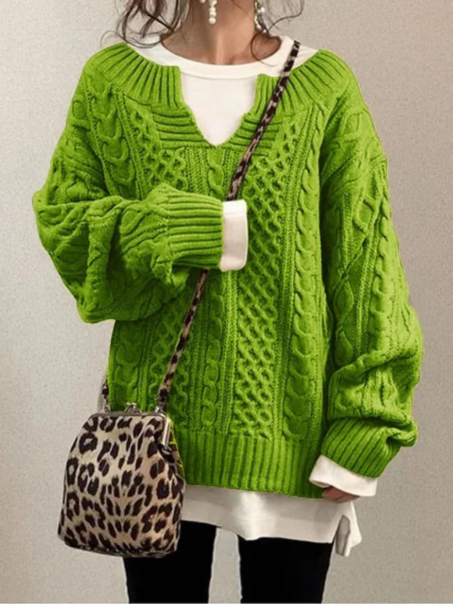 Women's Half Zip Sweatshirt | Relaxed Fit | Green