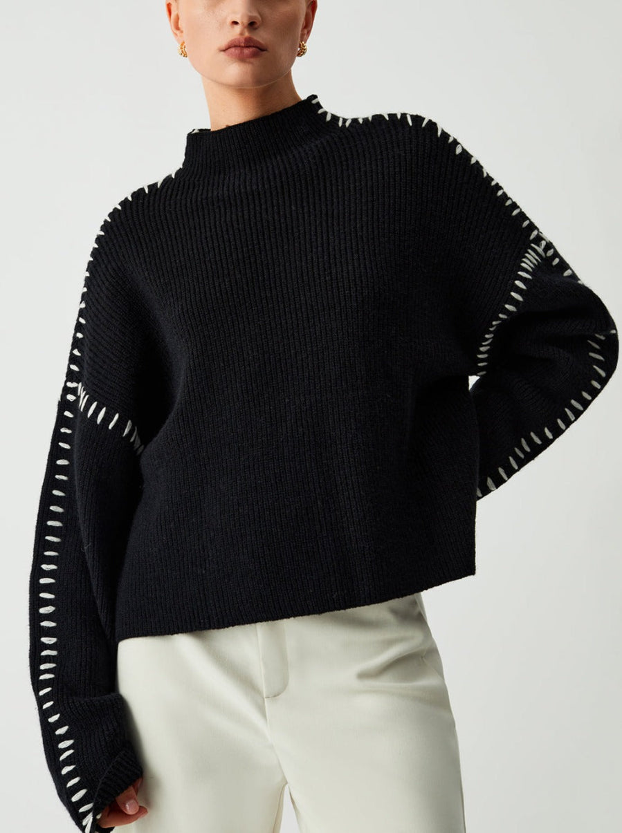 Women's Oversized Sweater | Slouchy Fit | Black