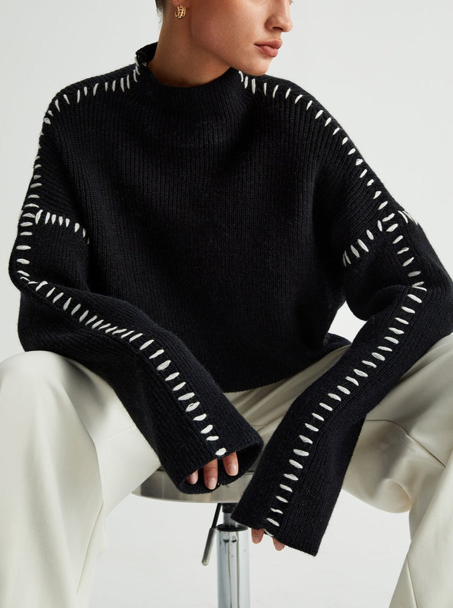 Women's Oversized Sweater | Slouchy Fit | Black1