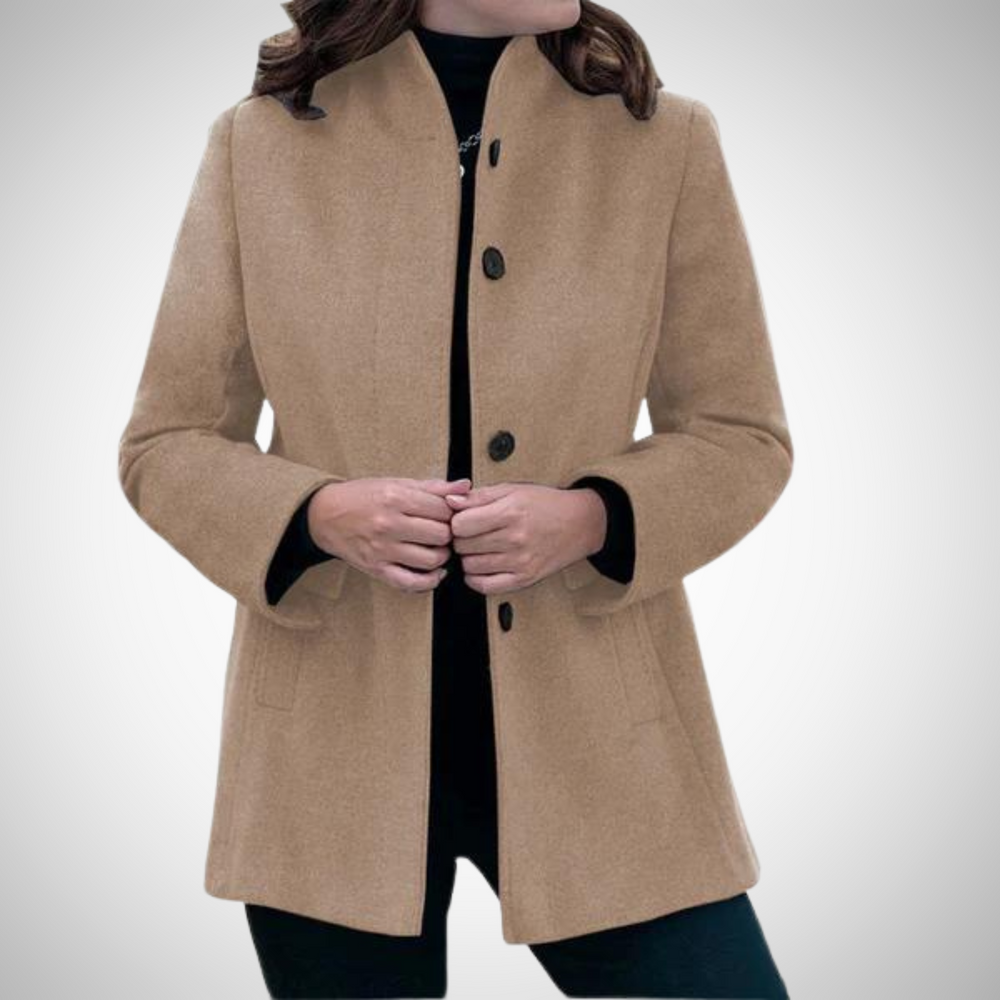 Wool Coat for Women, Durable, Timeless Cut | Winter | Khaki