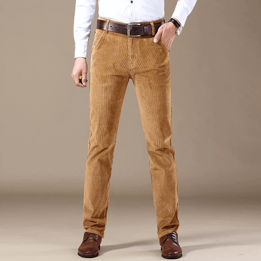Work Corduroy Trousers for Men | Slim Fit | khaki